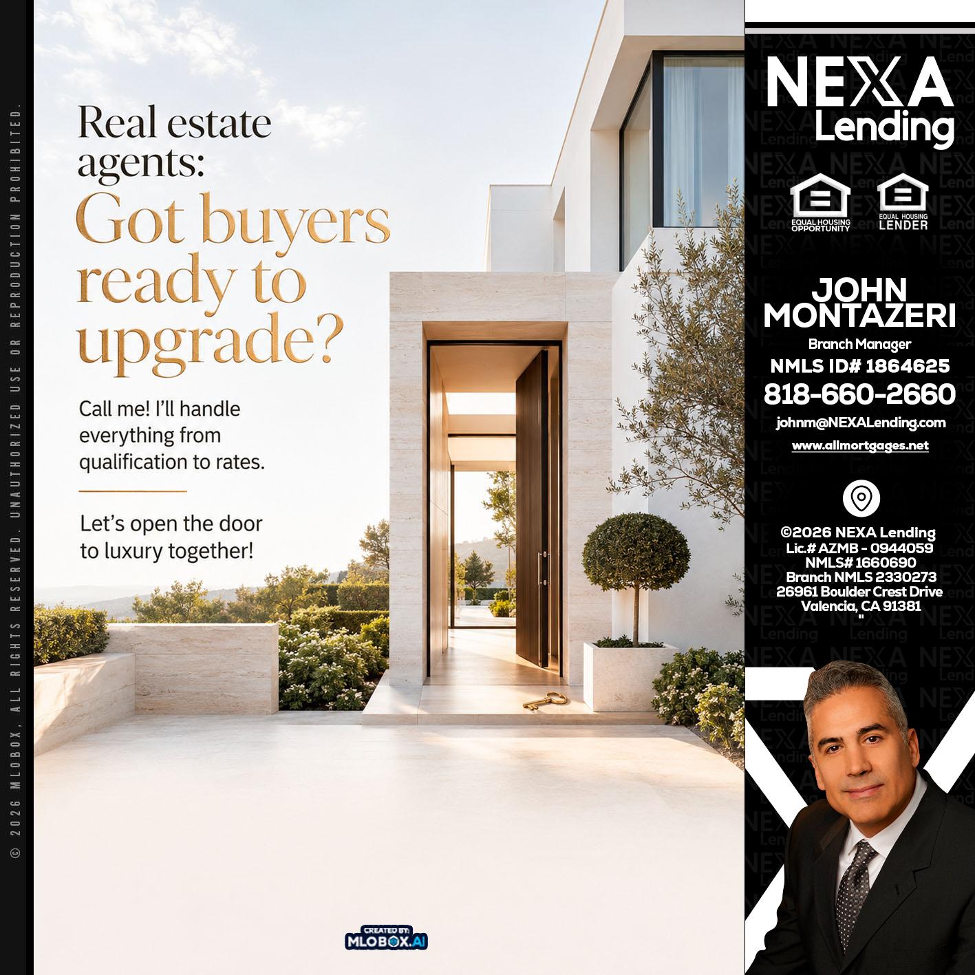 REAL ESTATE AGENTS - John Montazeri -Branch Manager - Property Lending Specialist