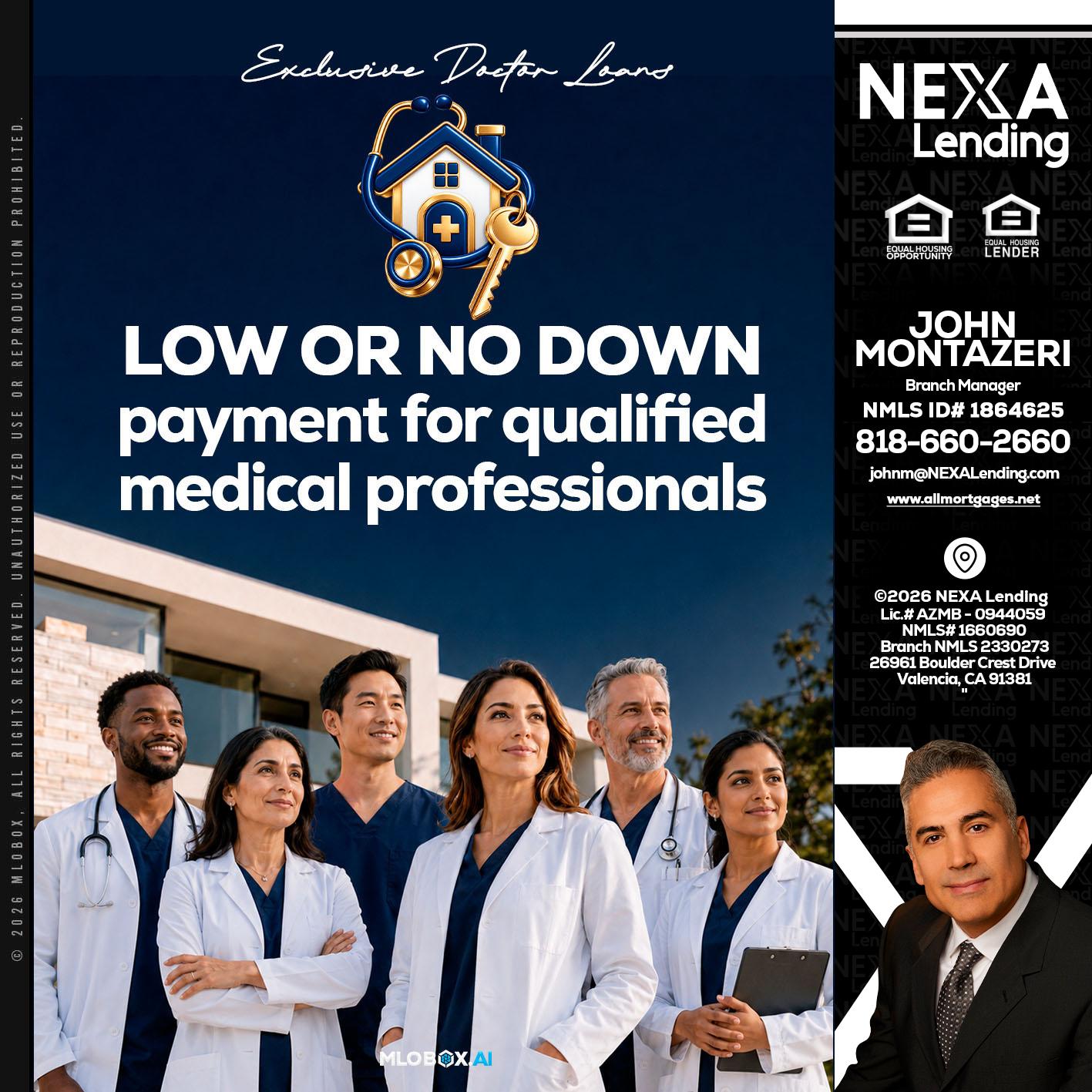 DOCTOR LOANS - John Montazeri -Branch Manager - Property Lending Specialist