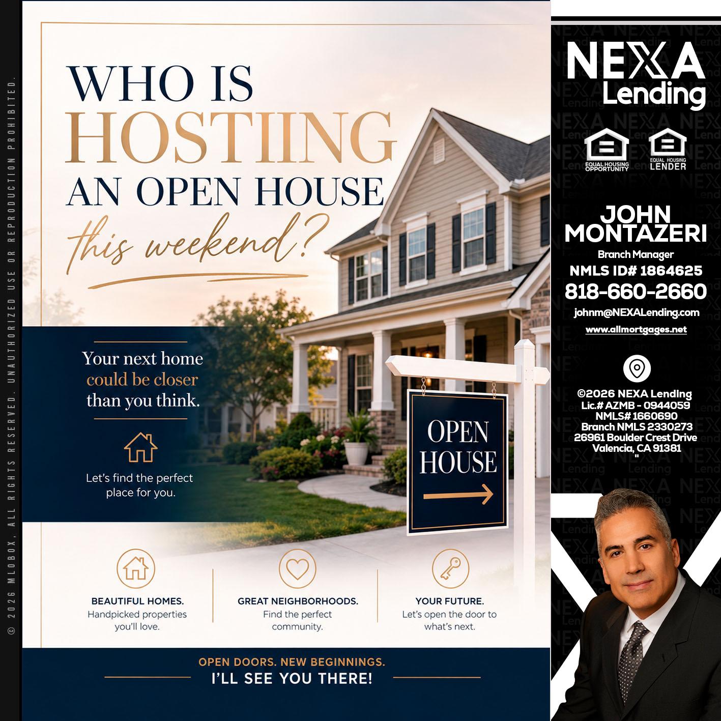 WHOS HOSTING - John Montazeri -Branch Manager - Property Lending Specialist