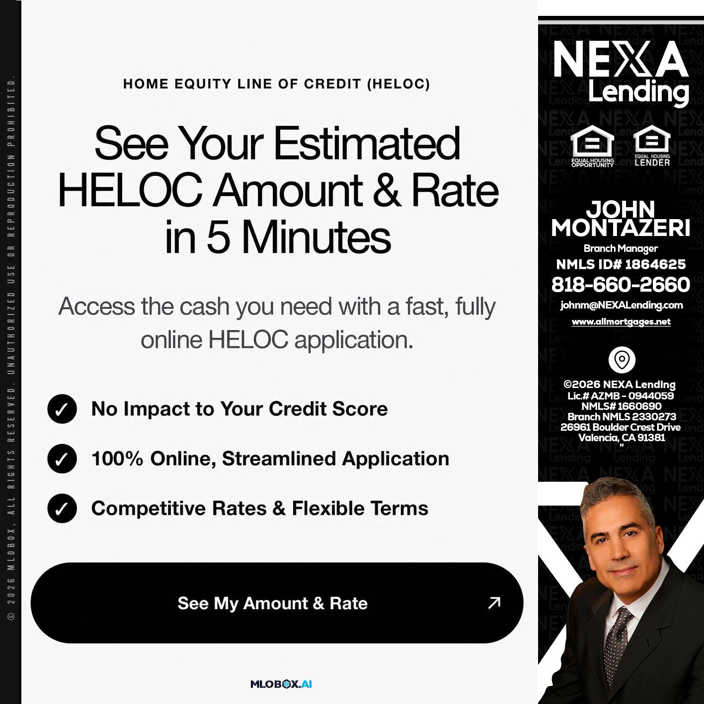 HELOC - John Montazeri -Branch Manager - Property Lending Specialist