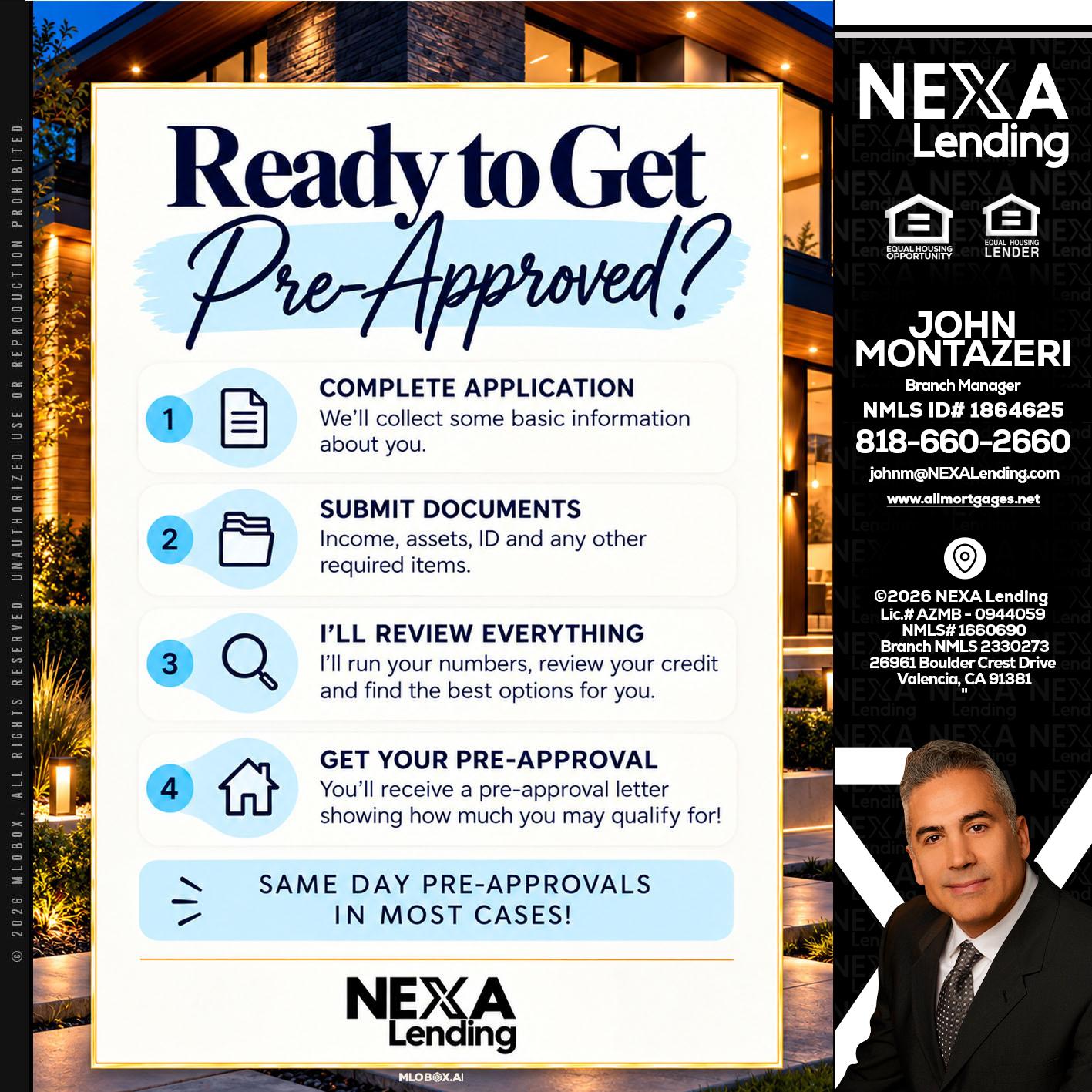 ready to get - John Montazeri -Branch Manager - Property Lending Specialist