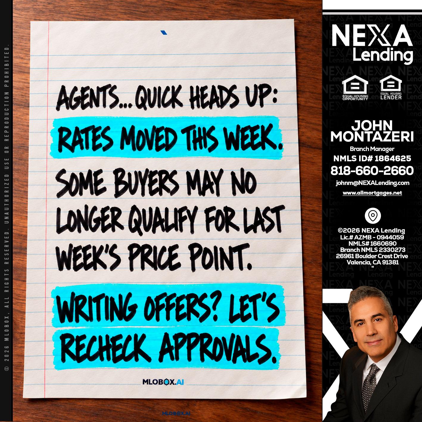 AGENTS - John Montazeri -Branch Manager - Property Lending Specialist
