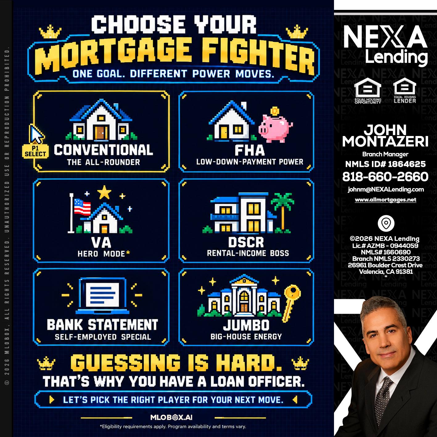 CHOOSE YOUR MORTGAGE - John Montazeri -Branch Manager - Property Lending Specialist