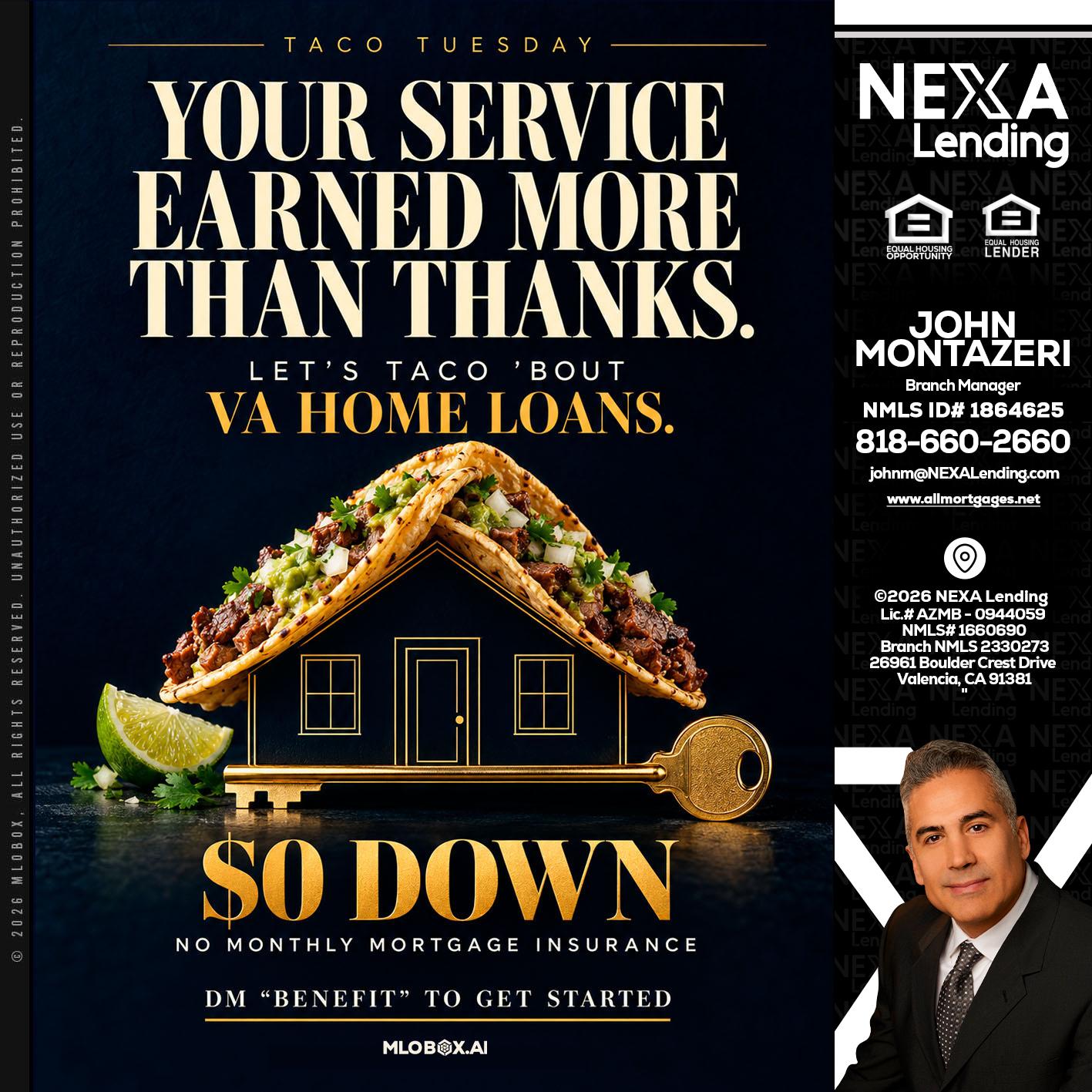 TACO TUESDAY - John Montazeri -Branch Manager - Property Lending Specialist