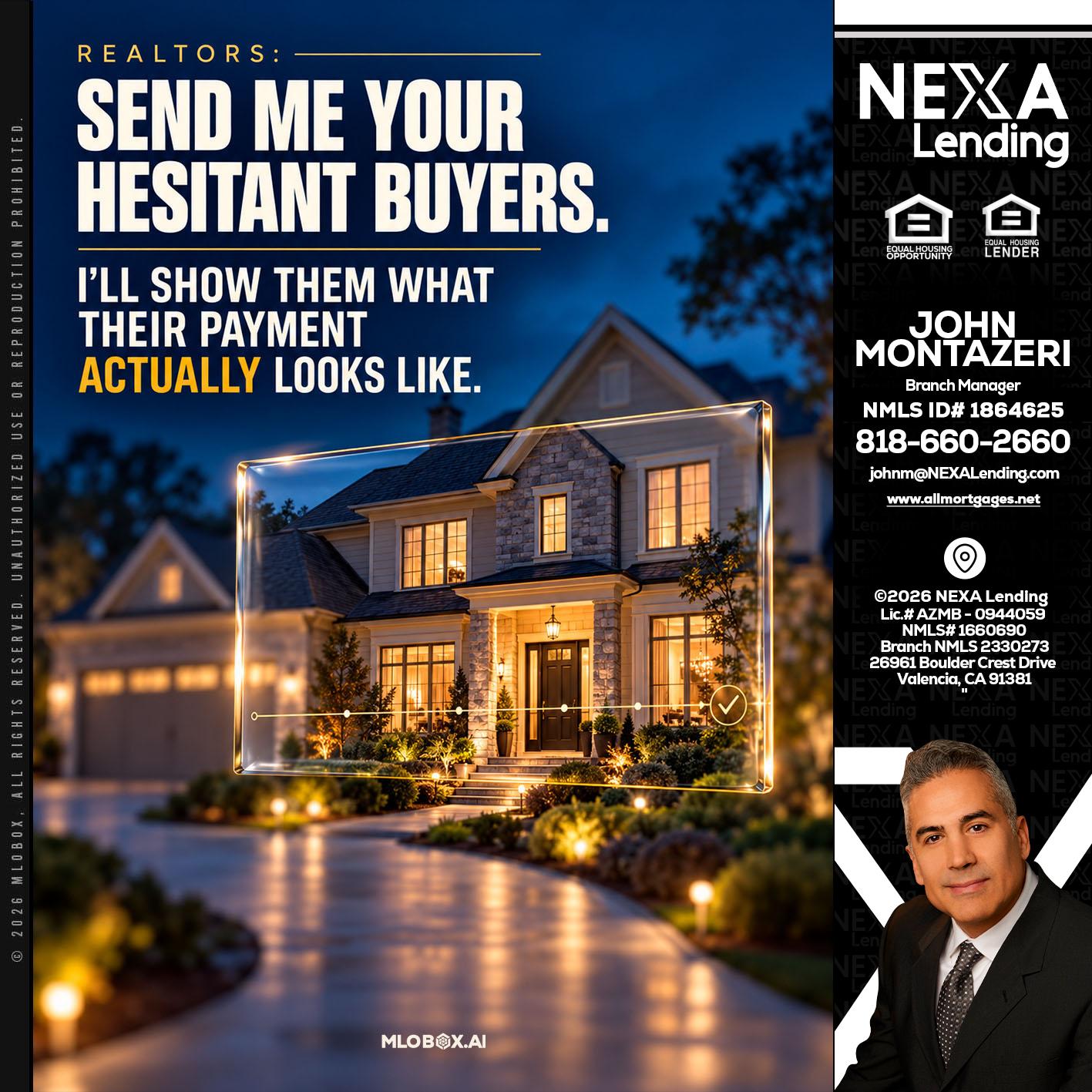 REALTOR - John Montazeri -Branch Manager - Property Lending Specialist