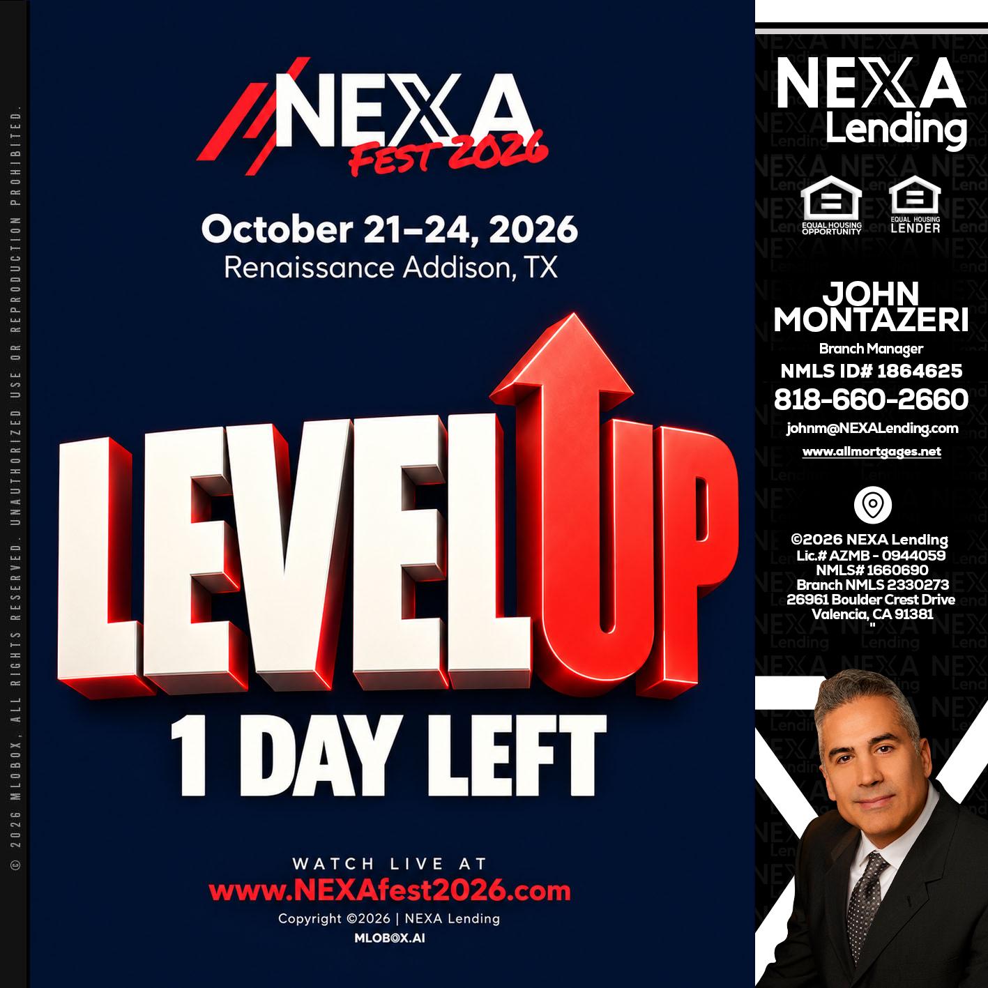 LEVEL UP - John Montazeri -Branch Manager - Property Lending Specialist