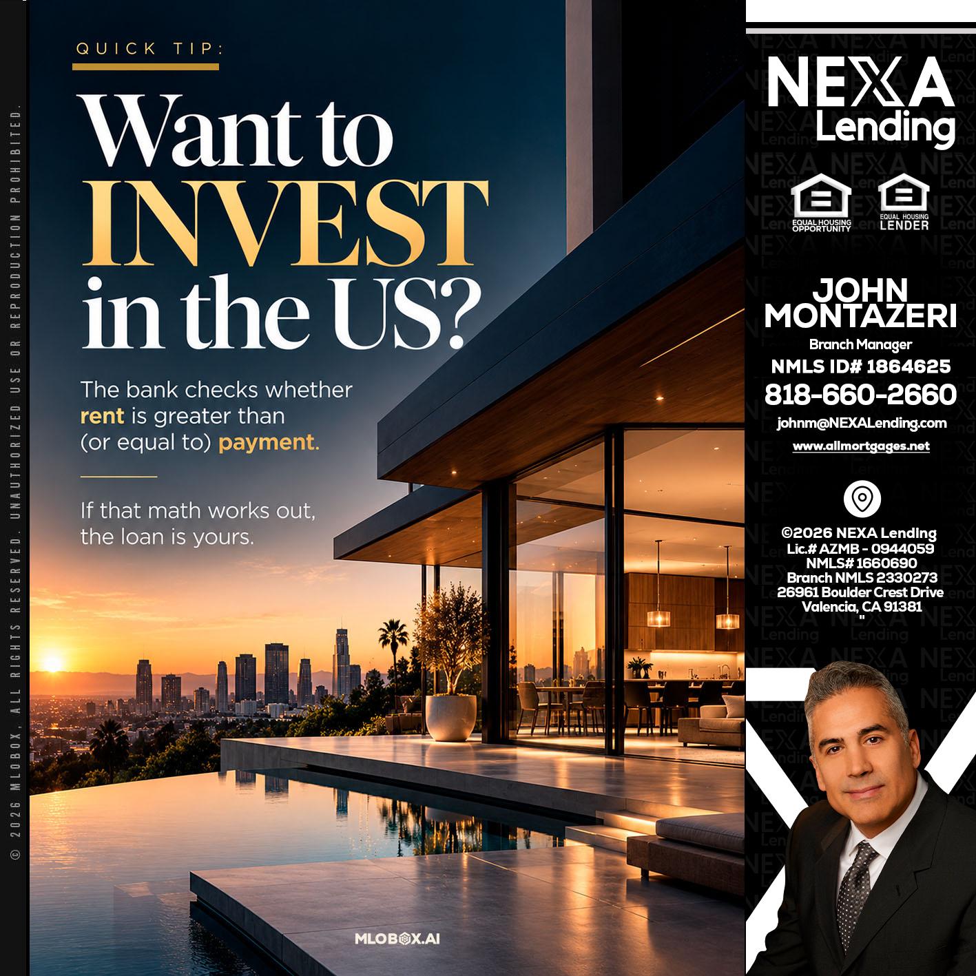 QUICK TIP - John Montazeri -Branch Manager - Property Lending Specialist